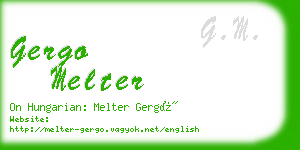 gergo melter business card